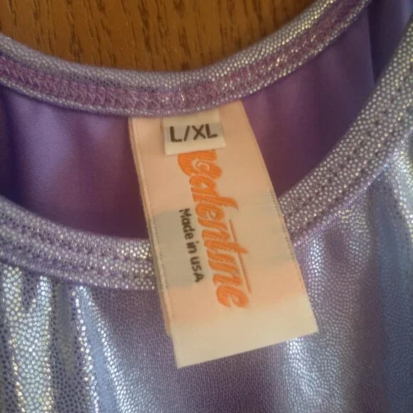 Purple Metallic Bodysuit Sz L/XL - Picture 2 of 6